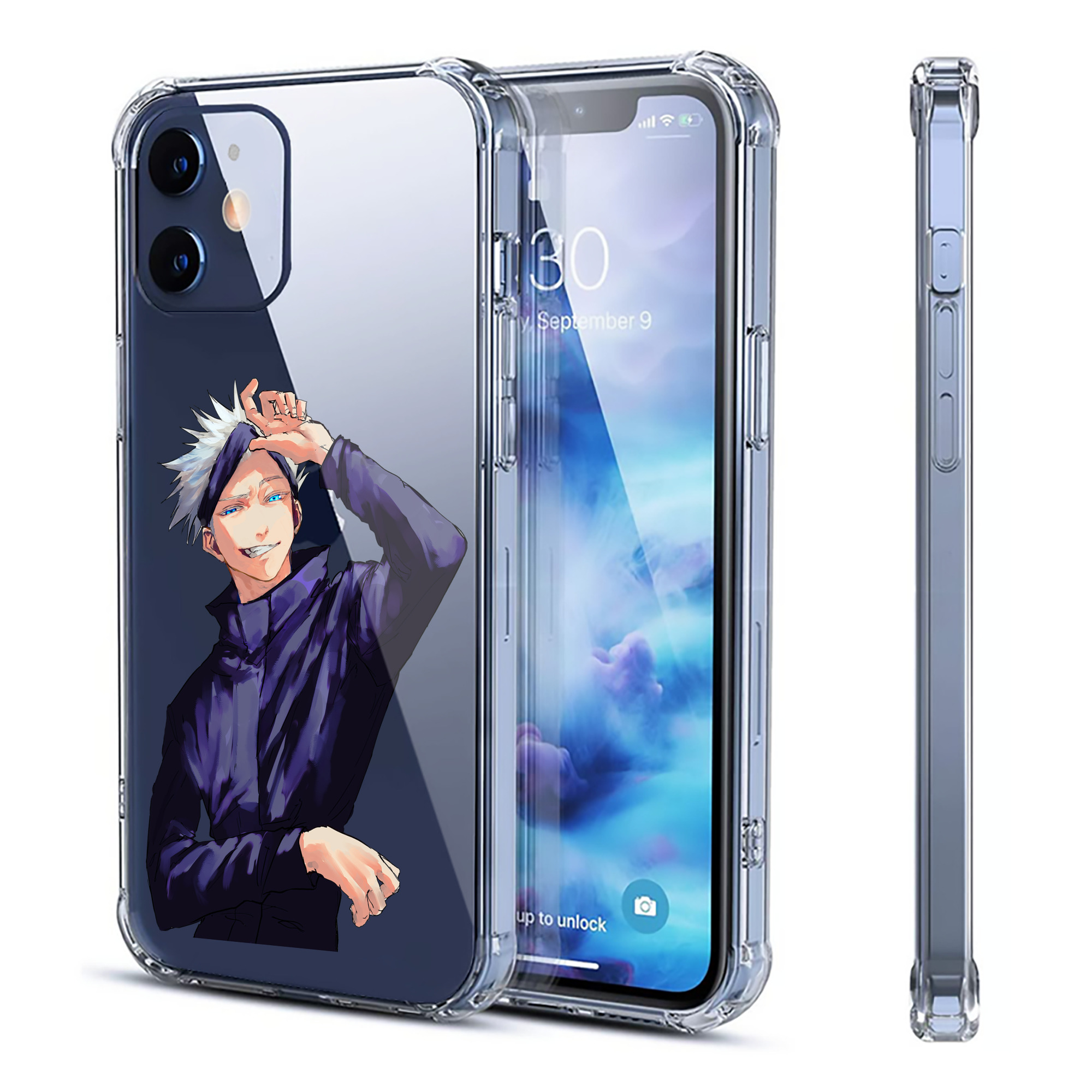（画像用） 呪術廻戦 Jujutsu Kaisen 【iPhone 12シリーズ対応】透明スマホケース（クリアソフトケース）